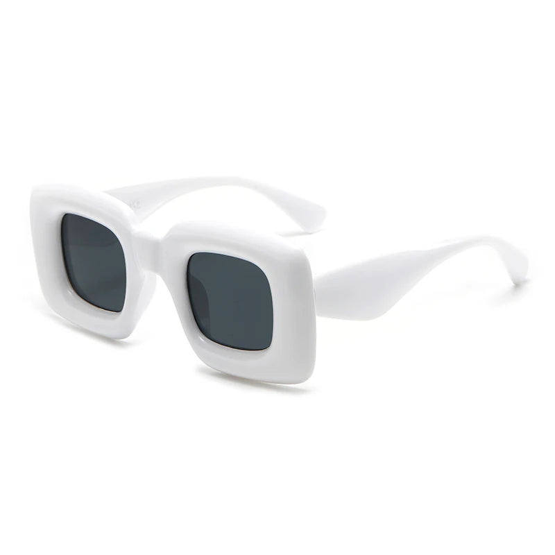White Pop Art Icon Sunglasses, lightweight UV protection with artistic flair for DDLG styles