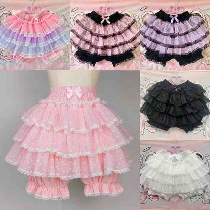 Princess Puff Ruffle Mini Skirt kawaii pastel ruffle skirt set