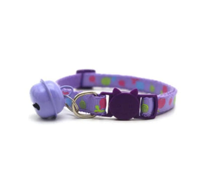 Soft Kitty purple kawaii collar with lollipop – handmade DDLG and kittenplay accessory