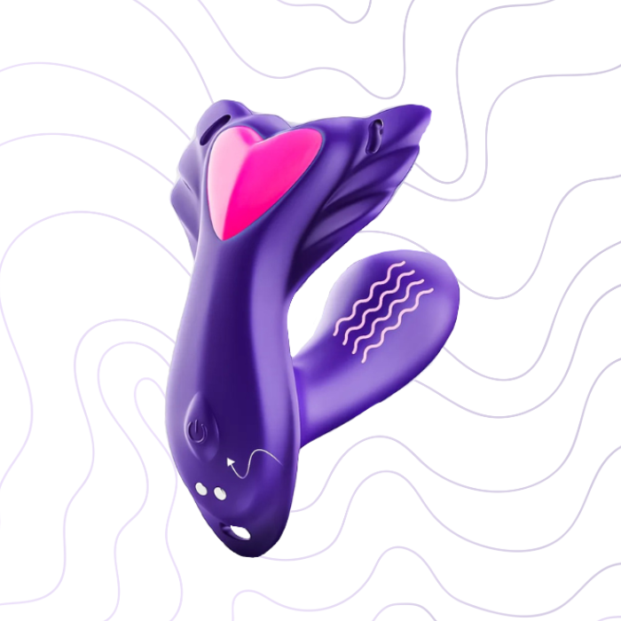 Purple Playtime Panties with discreet remote-control vibrator — cute, comfy, waterproof, and perfect for playful LDR fun.
