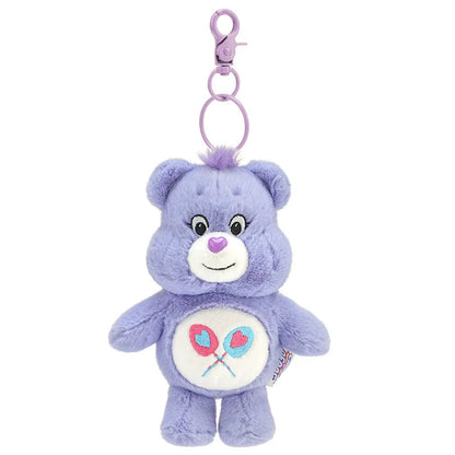 Purple Teddy Cloud Crew plush keychain, soft and collectible accessory