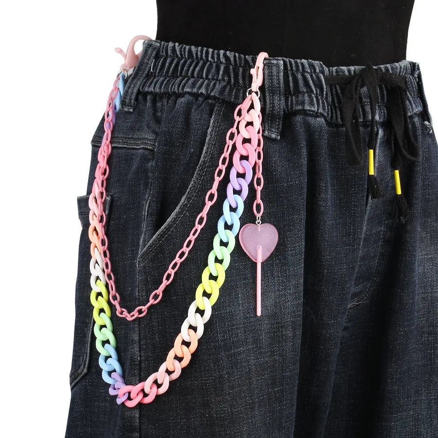 Rainbow lollipop keychain for DDLG ABDL adults, cute pastel accessory for keys, bags, and little space comfort