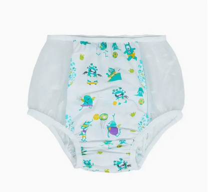 Pastel Rainbow Muse diaper cover with bunny and stars prints