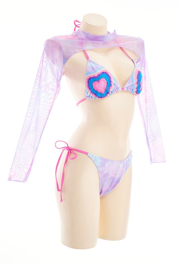 Pastel rave two piece tie dye festival set for cutecore ddlg girls