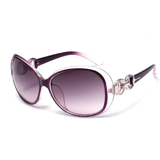 Slavic Diva Shades silver frame with purple lenses, vintage oval luxury sunglasses for trendy DDLG babes
