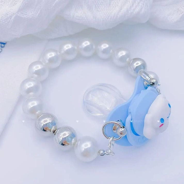Soothing silicone pacifier Bunnywish, ideal for calming babies and collectors who love charming, soft baby accessories.