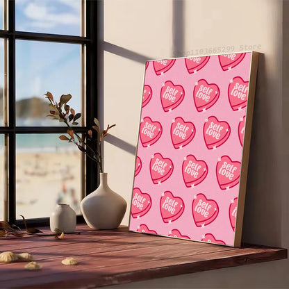 Sparkle pink Brighter Days Ahead poster with cozy vibe, ABDL DDLG kawaii wall art for littlespace comfort.