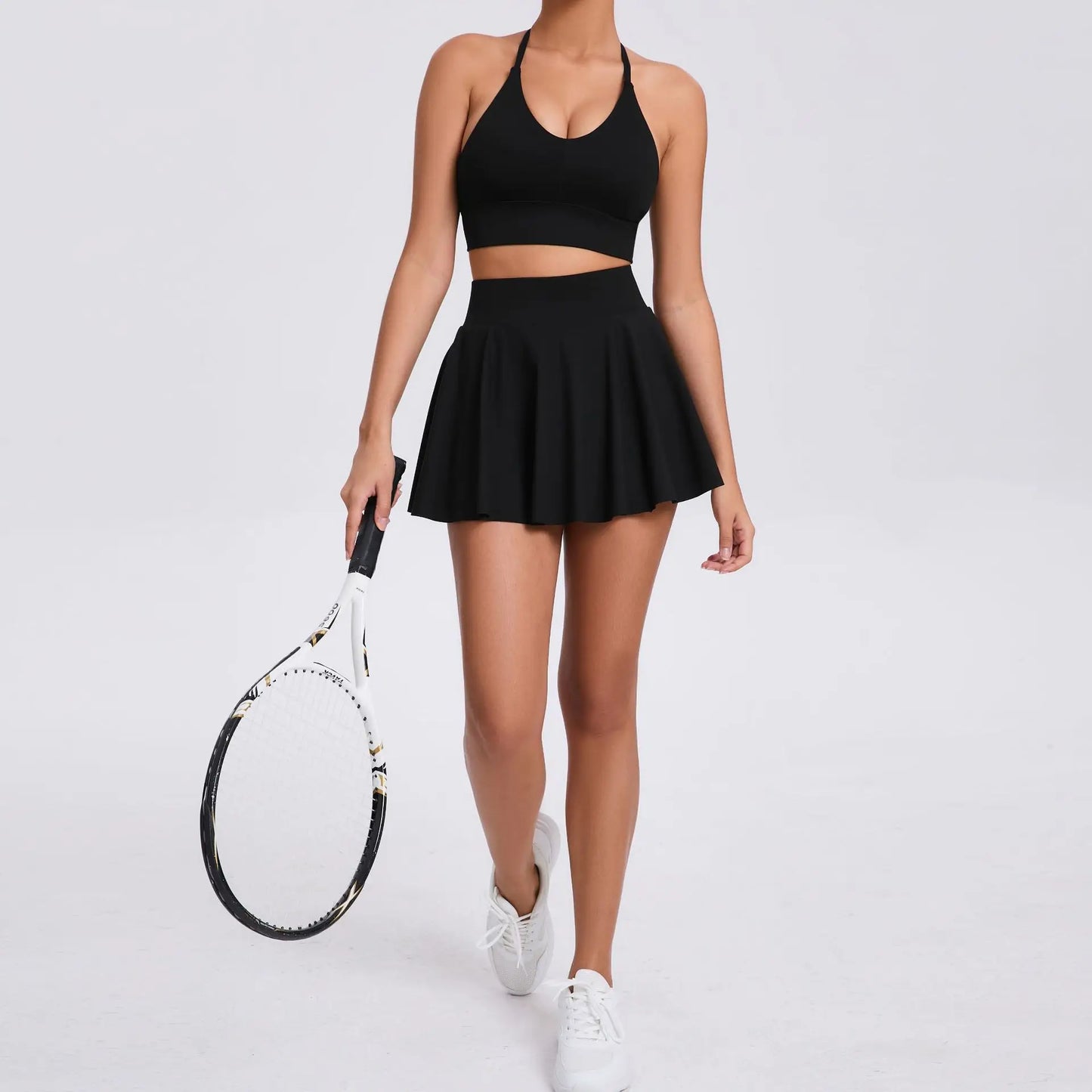 Black Spoiled Sunshine cami and mini skirt set, breathable fabric perfect for DDLG and ABDL play