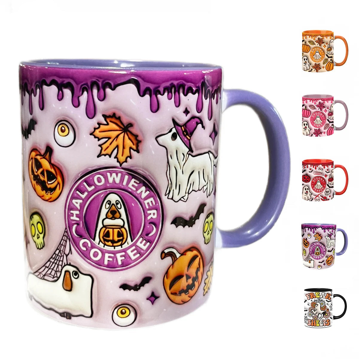 Spooky candy-themed Halloween mug perfect for DDLG, ABDL, and babycore cozy moments