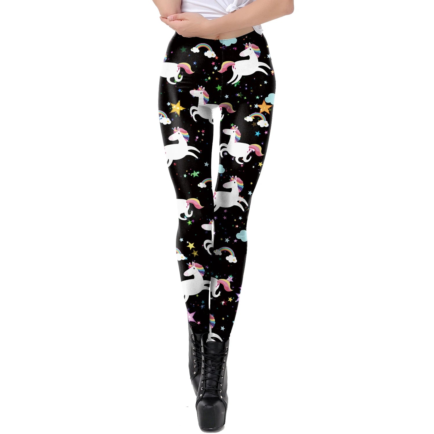 sprinkle magic leggings pastel unicorn print soft stretch comfy brat DDLG ABDL kawaii cutecore