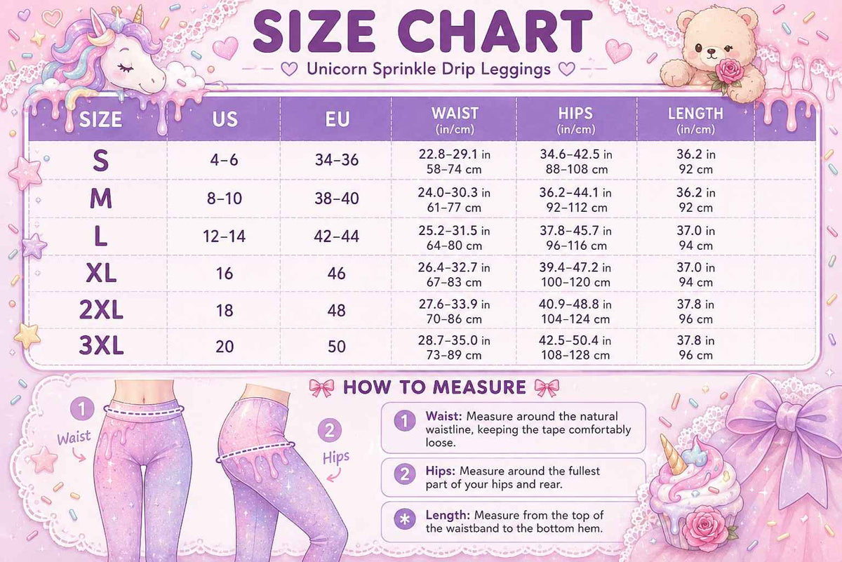 Unicorn Sprinkle Drip Leggings