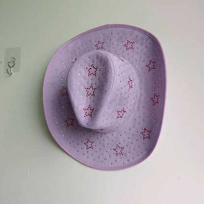 Black starlight strass cowgirl hat, perfect for cutecore ABDL outfits