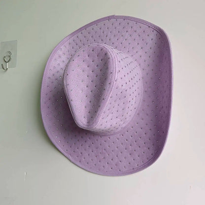 Purple starlight strass cowgirl hat for kawaii DDLG and ABDL outfits