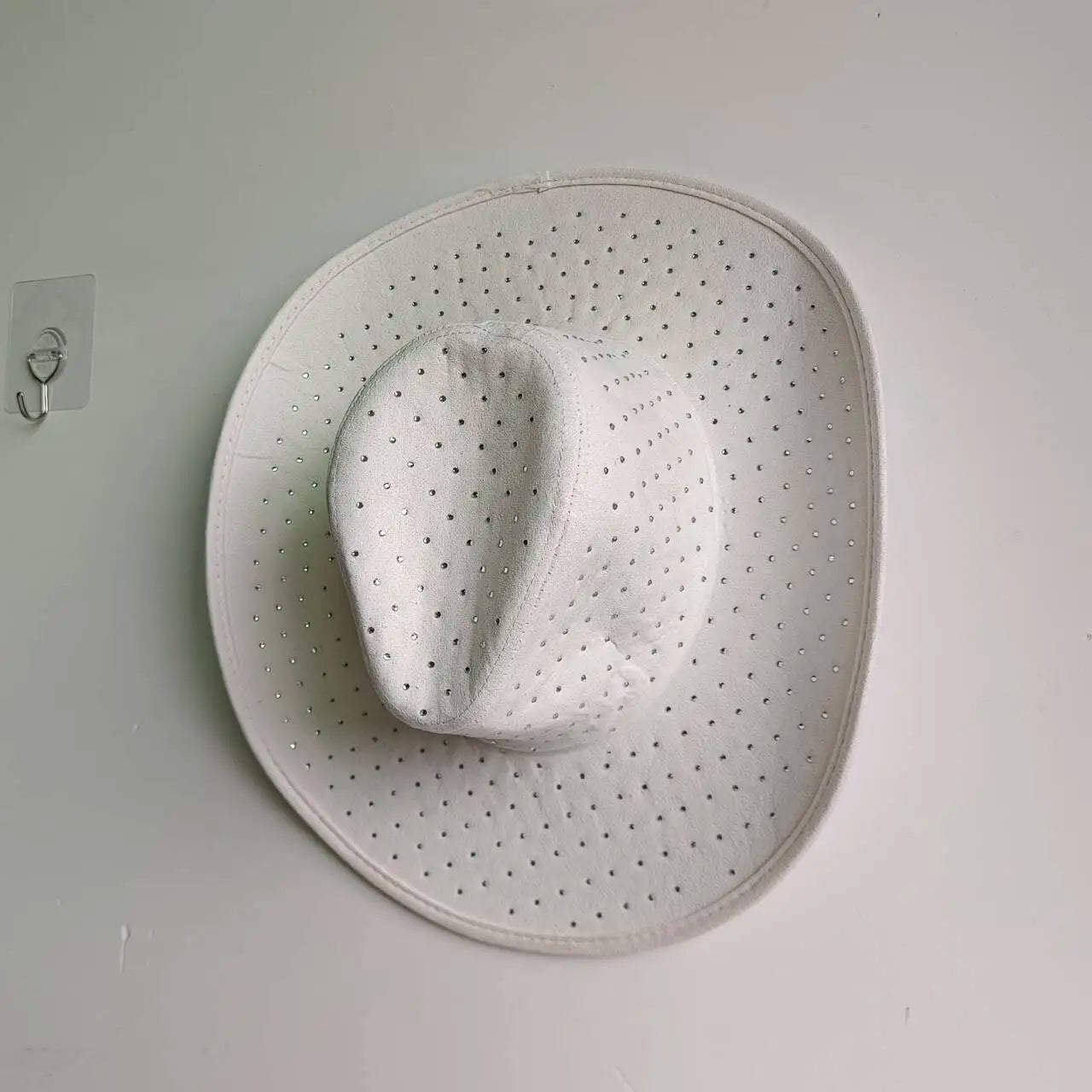 White strass starlight cowgirl hat for kawaii ABDL and little space looks