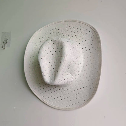 White strass starlight cowgirl hat for kawaii ABDL and little space looks