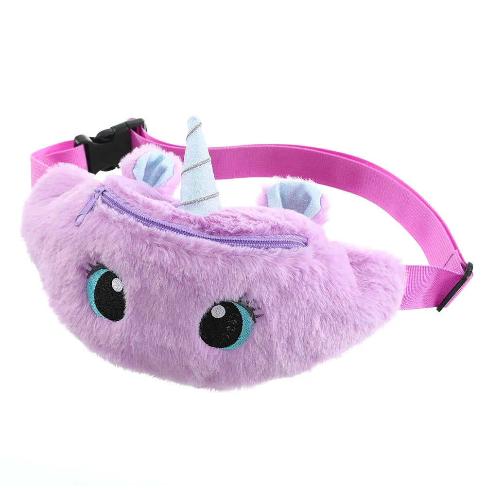 Cute kawaii Starry Eyes Unicorn Fanny Pack with pastel tones, whimsical unicorn design, and soft comfy fit for littles