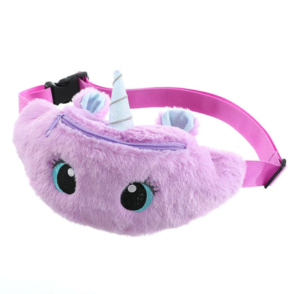 Cute kawaii Starry Eyes Unicorn Fanny Pack with pastel tones, whimsical unicorn design, and soft comfy fit for littles