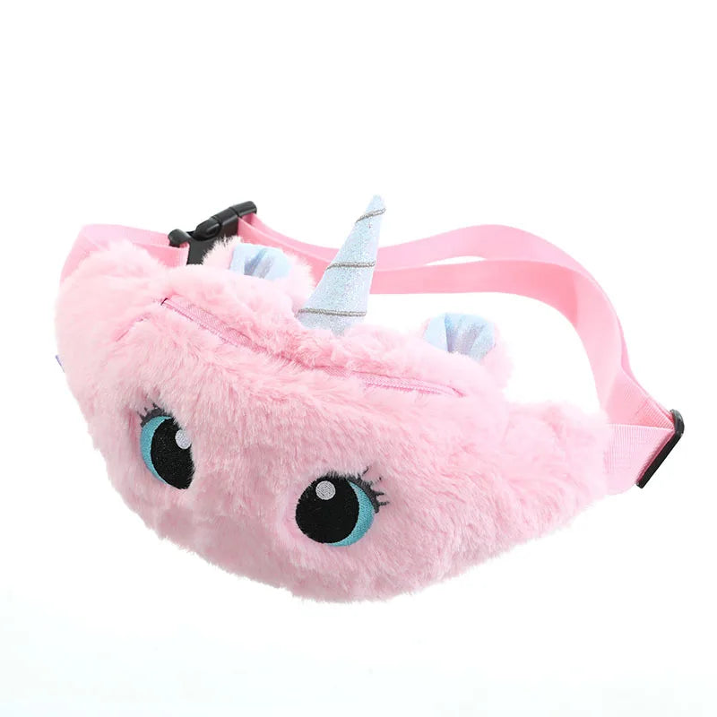 Pastel pink and purple Starry Eyes Unicorn Fanny Pack, lightweight and adjustable with playful kawaii unicorn details