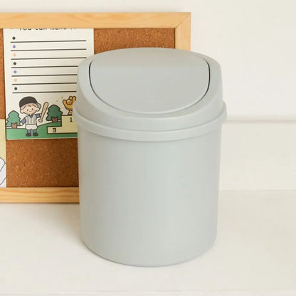 Cute Sticker Bear Mini Trash Can, perfect for desks, vanities, or kawaii collectors