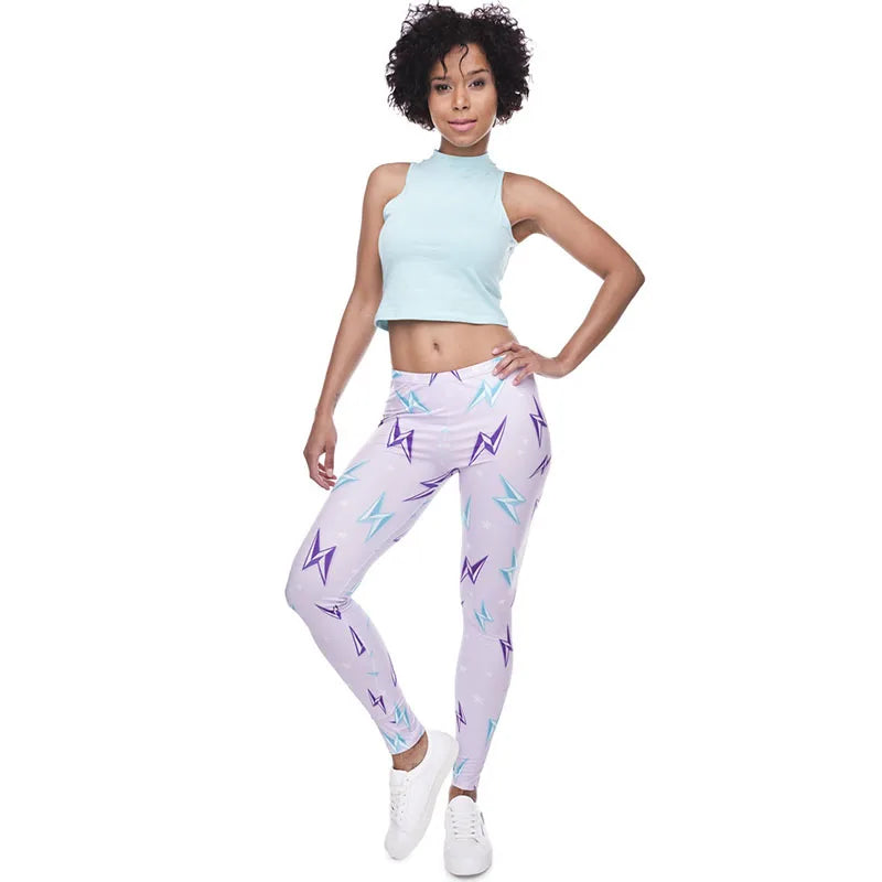 stormy soul lightning leggings babe brat soft stretch high waist comfy DDLG ABDL cutecore fashion