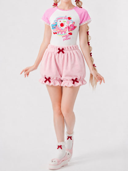 Sugar cloud puff Lolita bloomers layered beneath a skirt, DDLGirl coordinate