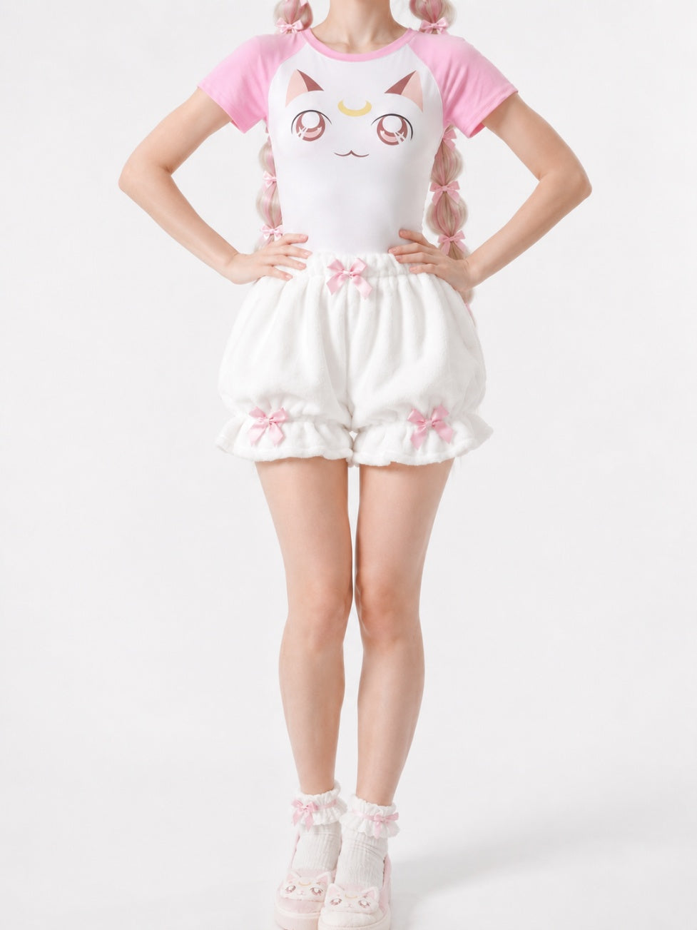 Puffy pumpkin silhouette detail on sugar cloud puff Lolita bloomers
