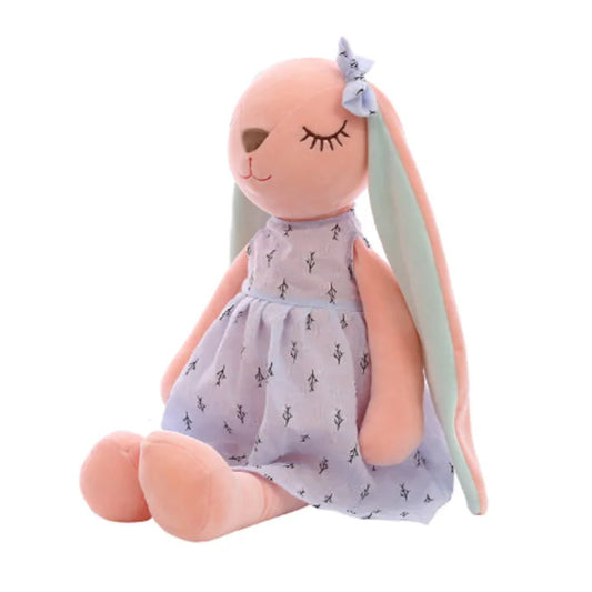 Sweet cuddly bunny plush 35cm with soft fur and sleepy smile, perfect for snuggles, nurseries, or cozy playrooms
