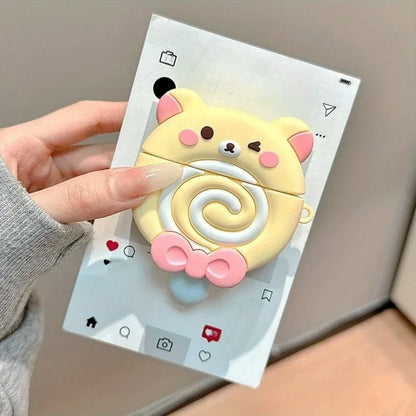 sweet lollipop tech accessory AirPods case kawaii pastel soft durable silicone