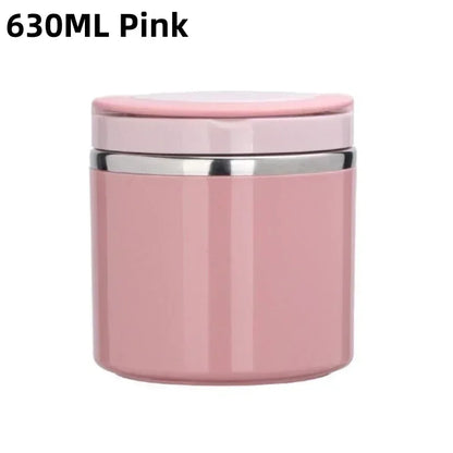 Sweet pink thermal food jar 630ml size, perfect for hot meals and easy portability