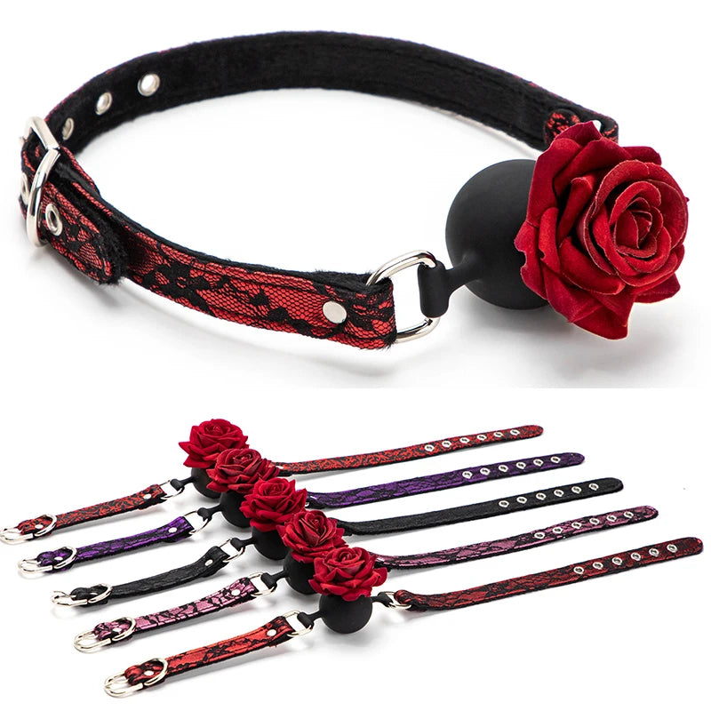 Sweet Rose Babygirl Mouth Gag, kawaii cutecore & DDLG accessory, soft and playful design