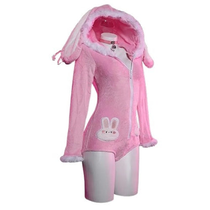 sweetheart bunny romper with bunny ears, pastel colors, soft-life and ddlg abdl little play outfit