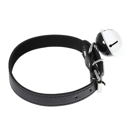 Black Tease Babe Bell Collar, soft, adjustable, and playful for little space moments