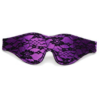 Tease Me Fantasy Lace Blindfold in purple & black, soft lace, flirty cutebaddie, DDLG roleplay accessory