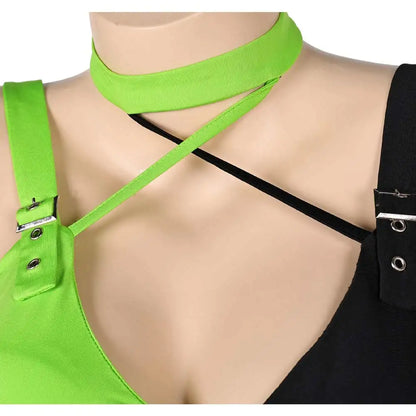 Toxic Glow Baddie Set, fierce DDLG/ABDL cutecore outfit with baddie and villain vibes