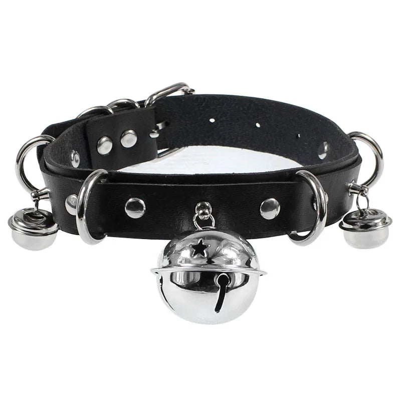  Flirty black Triple Bell Darling Collar with 3 jingling bells, cutecore and ddlg inspired