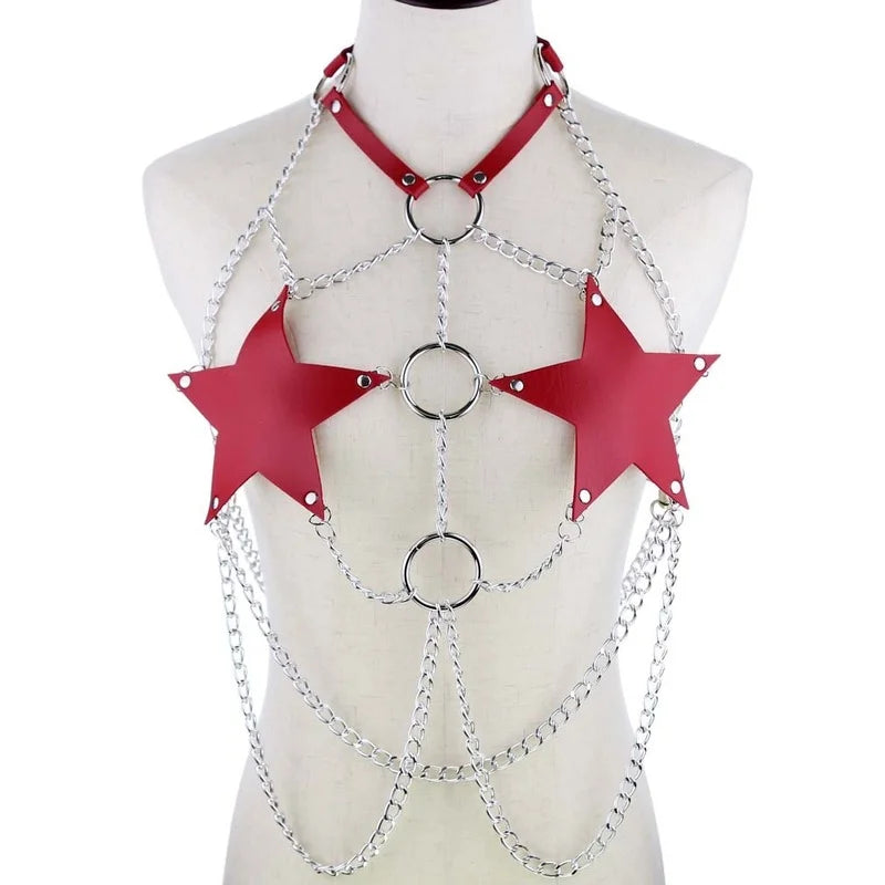 Red Triple O Starship Chain for DDLG and ABDL play, bold, flirty, and cutecore perfect