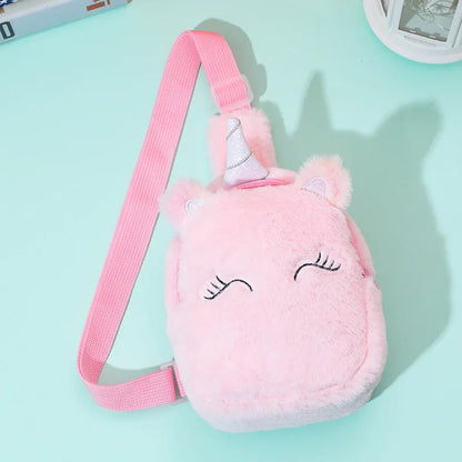 Pastel pink unicorn sling bag with adorable 3D ears and horn, kawaii DDLG ABDL fantasy vibe ✨🦄