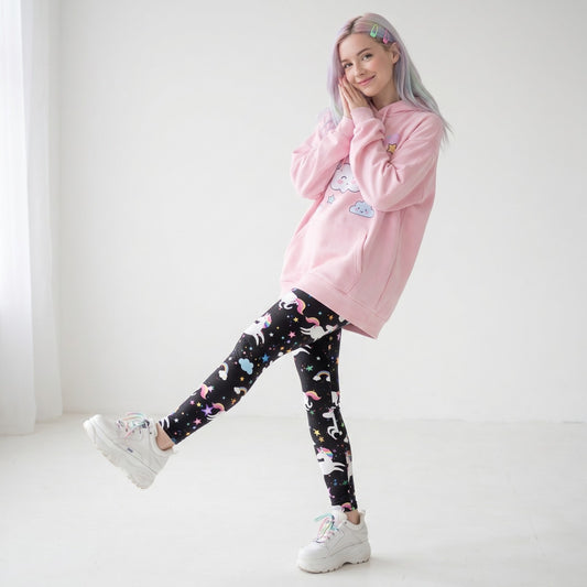 pastel unicorn sprinkle drip leggings soft stretchy fabric kawaii brat cutecore DDLG