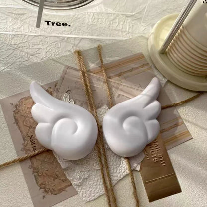 White angel wing shoe charms – dreamy kawaii style for Crocs, sandals, or sneakers