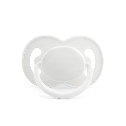 White Kawaii Adult Pacifier, soft adult-sized pacifier for little space and ABDL roleplay