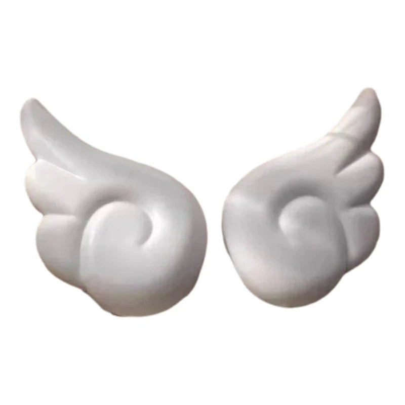 White kawaii angel wing charms – dreamy DIY shoe accessory for Crocs or sandals