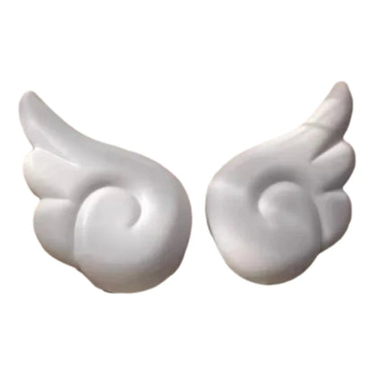 White kawaii angel wing charms – dreamy DIY shoe accessory for Crocs or sandals