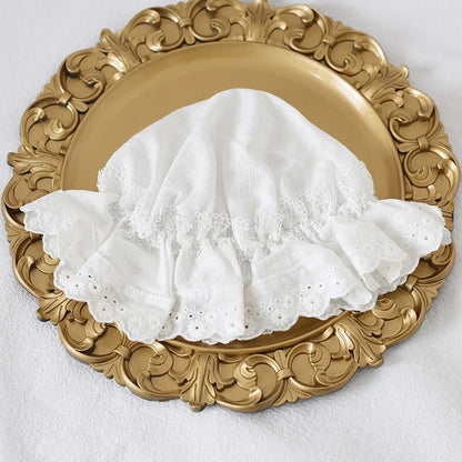 Angelic white lace bonnet perfect for cosplay or Lolita fashion