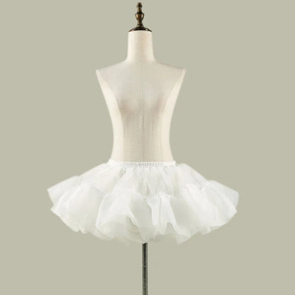 White petticoat underskirt adding fluffy volume for Lolita, cosplay, and vintage dresses