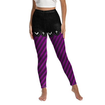 wicked wednesday leggings halloween pastel colors brat cutecore soft comfy DDLG ABDL fashion