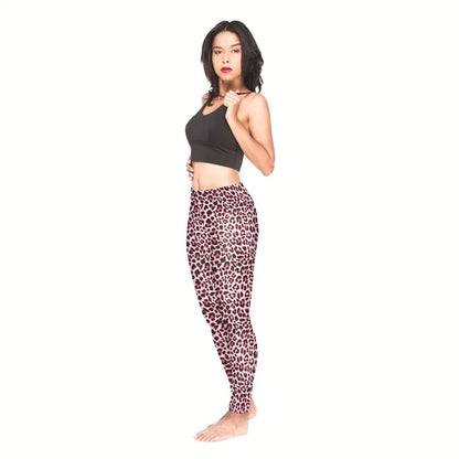 wild pink leopard leggings high waist snatched fit brat kawaii DDLG ABDL cutecore comfy wear