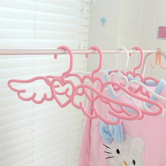 Wings of Love closet hanger with wing and heart design for DDLG ABDL kawaii cutecore decor
